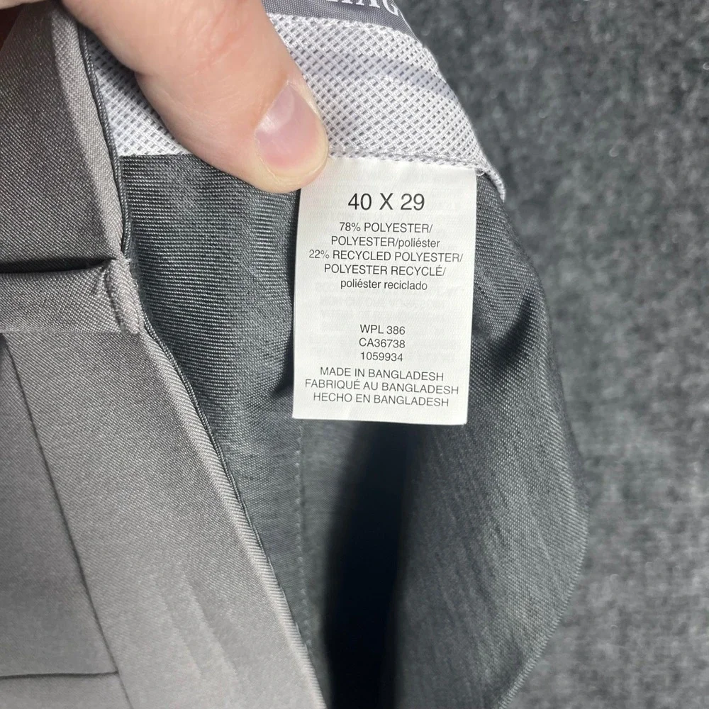 Haggar Premium Comfort Dress‎ Pants Mens 40x29 Grey Straight Fit HD70652 NEW